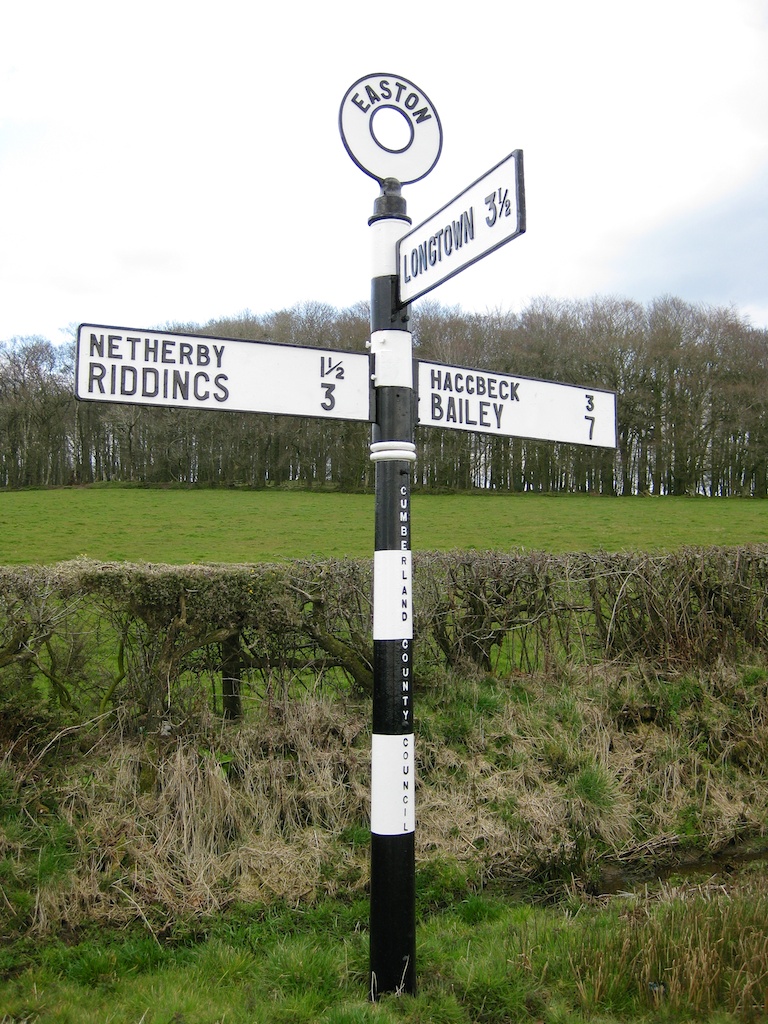 Old fashioned British signpost